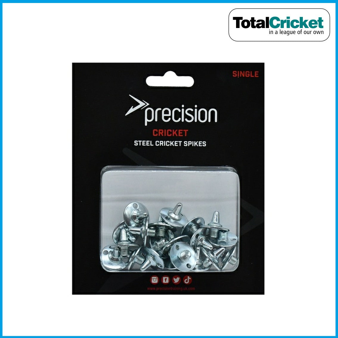 PRECISION 2025 Replacement Cricket Spikes (Pack Of 20)