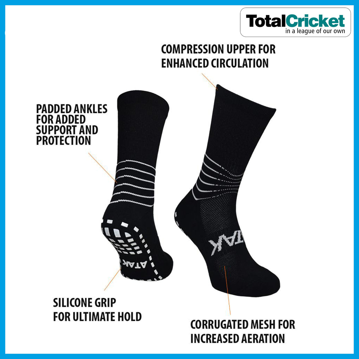 ATAK C-GRIP TECHNICAL PERFORMANCE 2023 SOCKS – TotalCricket