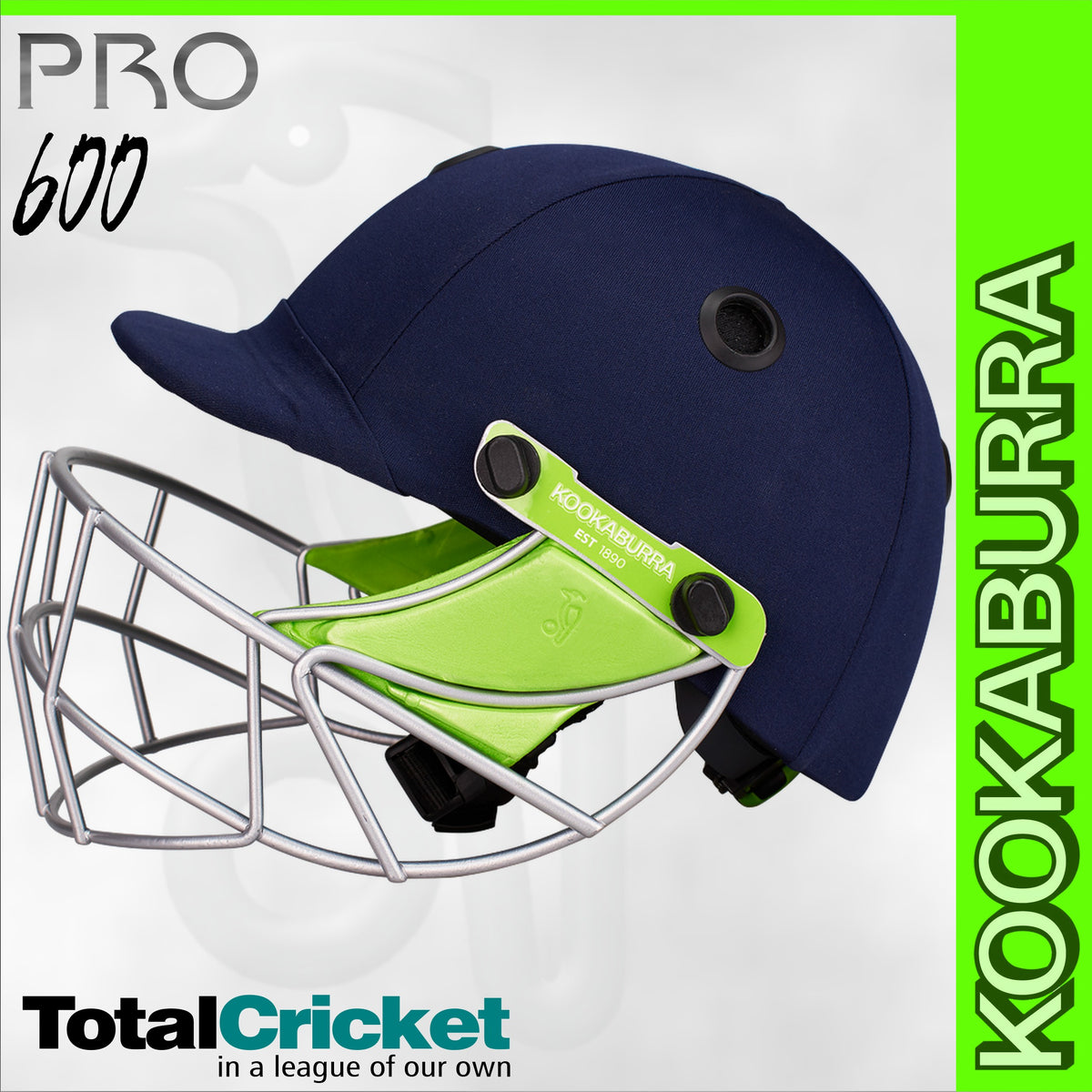 Casque De Cricket Kookaburra Pro 600 – Certifié BS7928:2013, Coque ABS, Visière Acier, Forme Ergonomique