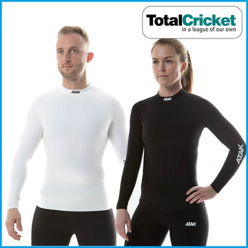 ATAK 2023 COMPRESSION T20 LONG SLEEVE TOP MENS AND LADIES BLACK AND WHITE