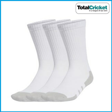 ADIDAS ESSENTIAL CREW SOCK - WHITE - 3 PACK