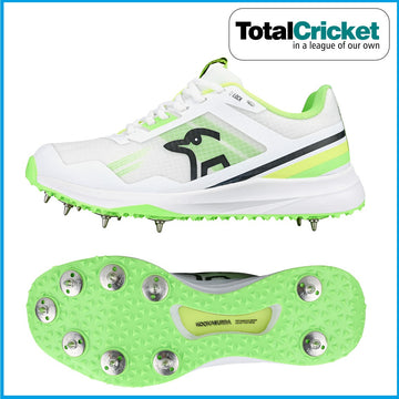 Kookaburra 2025 KC 2.0 Cricket Spikes WHITE/LIME