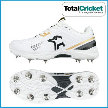Kookaburra 2025 KC 3.0 Cricket Spikes WHITE/BLACK/GOLD