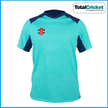 Gray Nicolls 2025 Pro T20 Short Sleeve Adult Shirt Aqua / Navy
